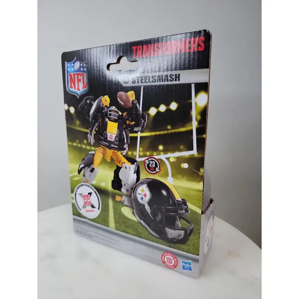 Transformers NFL Steelsmash Steelers Action Figure Helmet Hasbro New Sealed